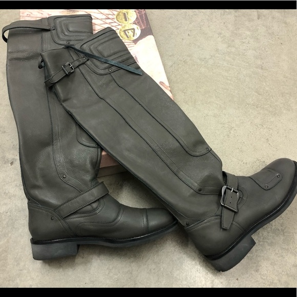 Unique Yin Choc Slouchy Moto Boot‎ Rover Stone Grey - Picture 2 of 8